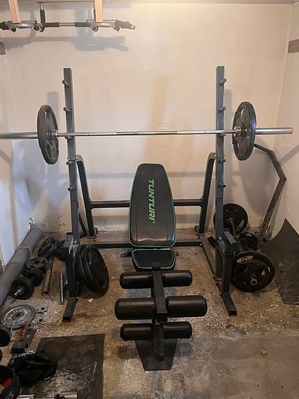 Hemmagym, 135kg skivstång paket