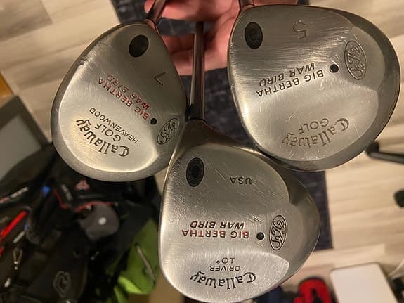 Callaway Big Bertha War Bird golfklubbor trä 5, 7 och driver