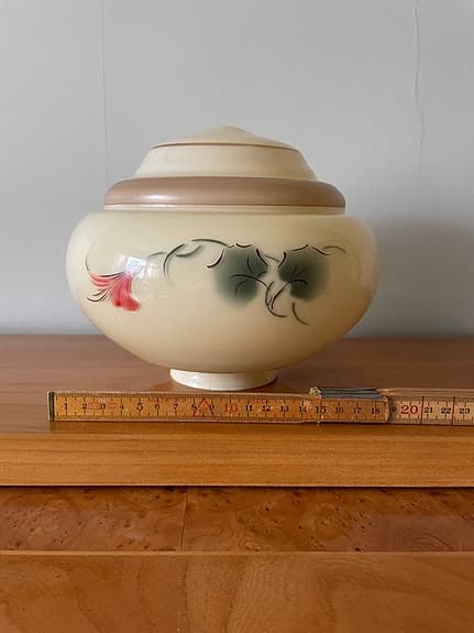 Lampskärm i glas, Art Deco, 1930-40-talet, vintage, lampa