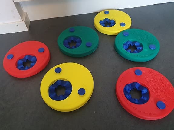 Simskivor , armskivor , simpuffar Delphin ( Delfin )