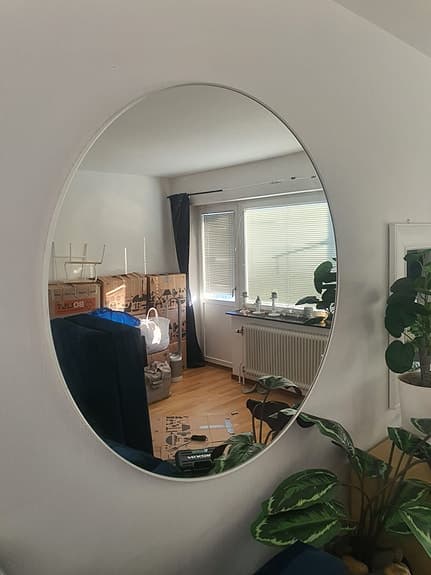 Stor rund spegel - Ikea Lindbyn