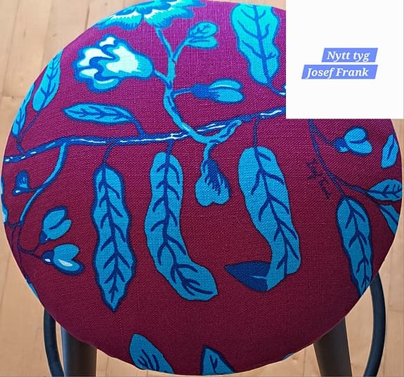 Barpall/kökspall med Josef Frank tyg