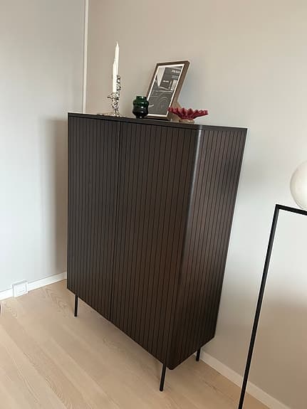 Palanzo skåp, mörkbrun