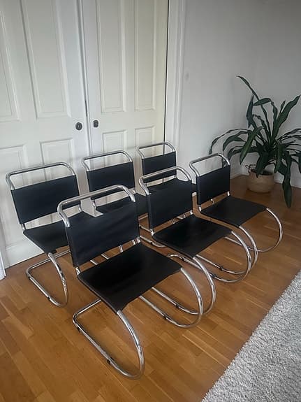Vintage Mr 10 stolar,  design Mies Van Der Rohe x 6st