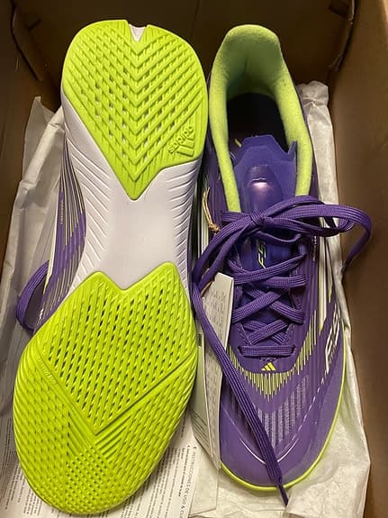 Adidas F50 League IN fotbollsskor 39 lila grön