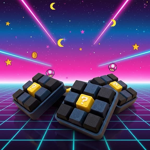 Gaming inspired 9-Key fidget clicker ✨