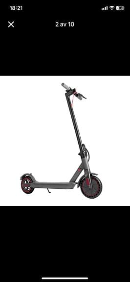 Elscooter svart/grå med solidhjul