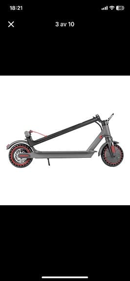 Elscooter svart/grå med solidhjul