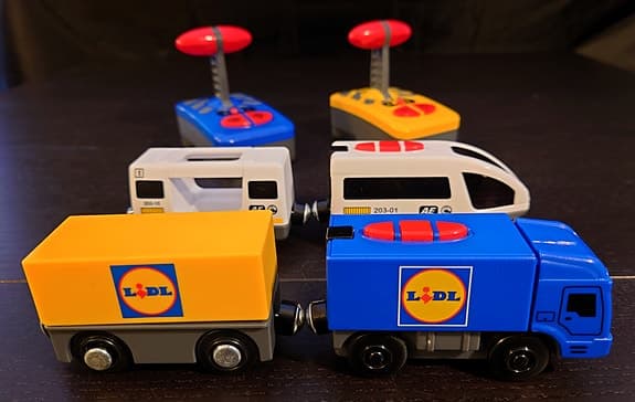 🎮 Fjärrstyrda BRIO-kompatibla: tåg + lastbil (Lidl) 🚂🚚✨