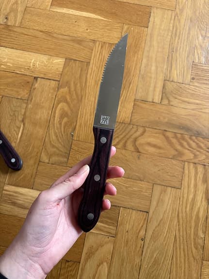 Zwilling 8 köttknivar trä nyskick