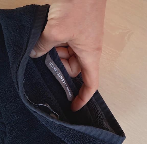 2 x Georg Jensen Damask handdukar mörkblå ekologisk bomull -