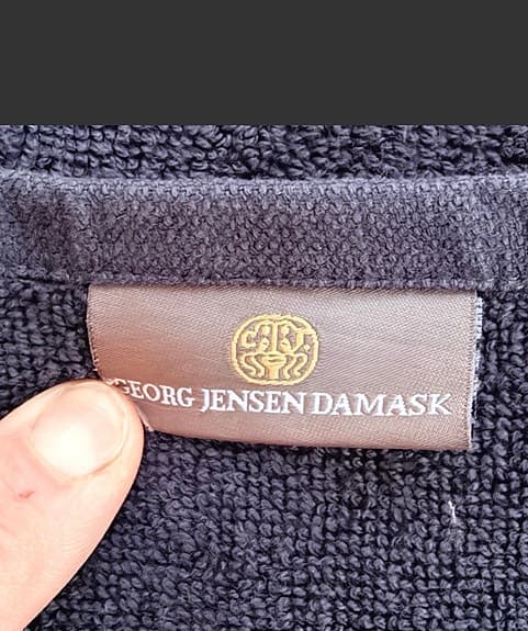 2 x Georg Jensen Damask handdukar mörkblå ekologisk bomull -