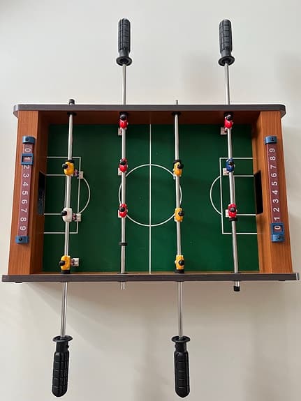 Foosball bordsfotboll spel trä
