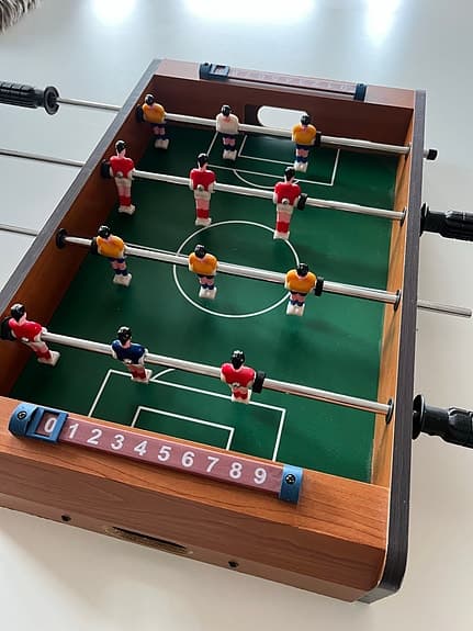 Foosball bordsfotboll spel trä