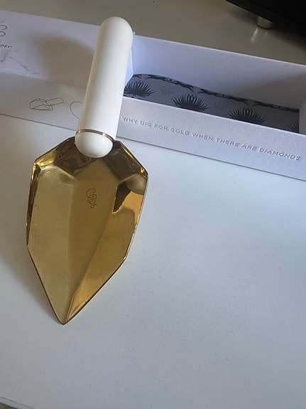 Garden Glory trädgårdsspade vit guldmetall