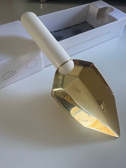 Garden Glory trädgårdsspade vit guldmetall