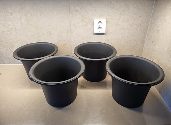 Nya Utomhuskrukor Botanica 30 cm svart 4 st