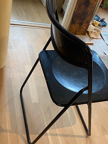 Fällstolar IKEA 1984 Niels Gammelgaard, svarta