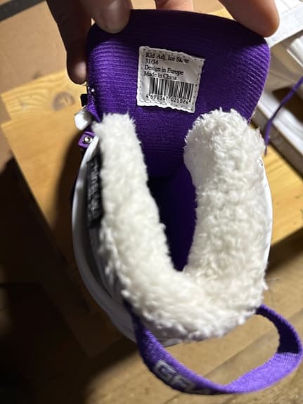 Graf skridskor barn storlek 32 vit lila