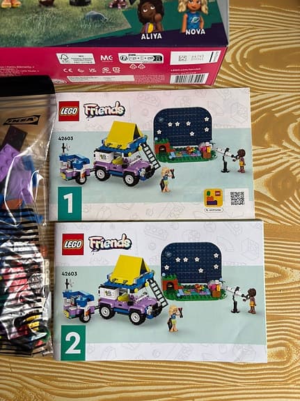 LEGO Friends 42603 Stjärnskådningscamping – Komplett med kartong & instruktioner