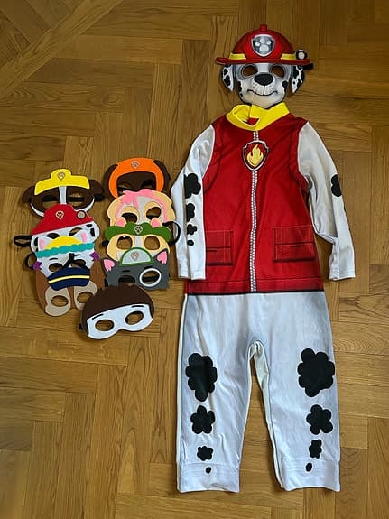 Paw Patrol Marshall dräkt från Nickelodeon plus masker