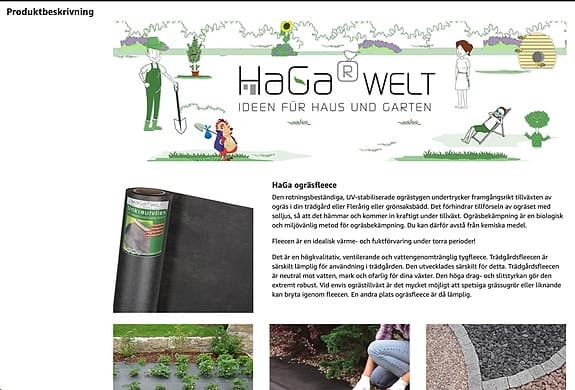 Trädgårdsduk för ogräs 1,6 m hög 50 meter bredd