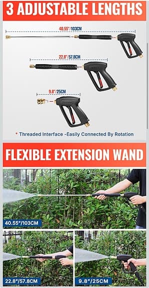 Högtryckstvätt pistol & stav – 4000 PSI (NY)