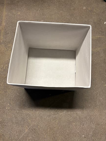 Ikea förvaringslåda tyg vit/svart