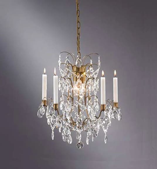 Kristallkrona - Svart med Klara prismor - Ryholm från Markslöjd