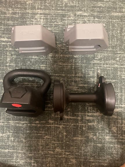 Justerbar kettlebell/viktset 2 kg + 2x 1,5 kg