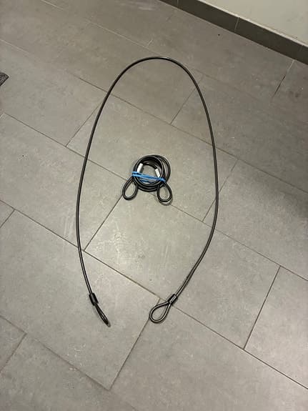 Cykellås vajerlås med ögla