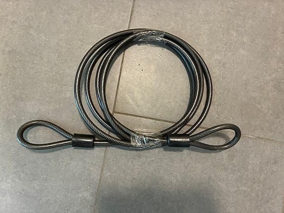 Cykellås vajerlås med ögla