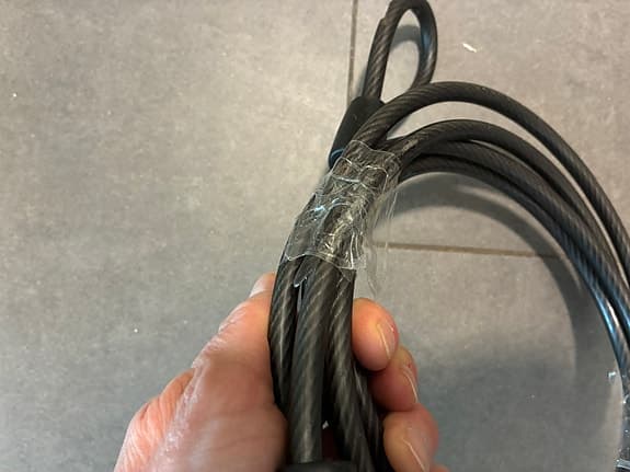 Cykellås vajerlås med ögla