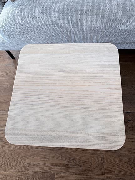 IKEA LISABO sidobord askfaner 45x45 cm ljus trä