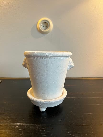 Designtorget kruka med fat vit