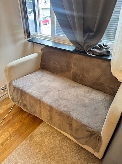 LINANÄS 2-sitssoffa, Vissle beige