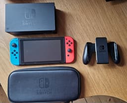 Nintendo Switch v2 spelkonsol med fodral