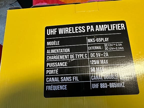 MKS-65Play UHF Wireless PA Amplifier - Mini PA – NY / OÖPPNAD KARTONG