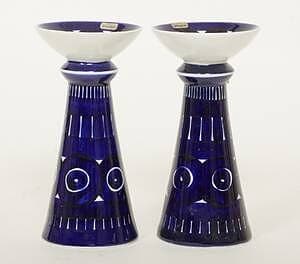 LJUSSTAKAR, ett par, "Valencia", Ulla Procopé, Arabia