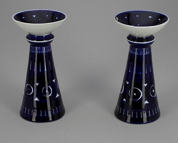 LJUSSTAKAR, ett par, "Valencia", Ulla Procopé, Arabia