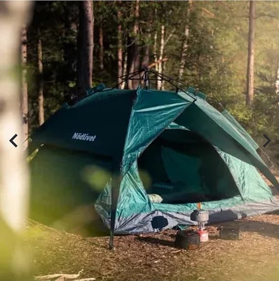 Nödlivet tält grönt