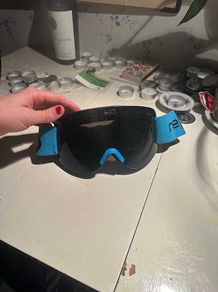 Republic skidglasögon svart lins blå rem