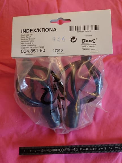 IKEA INDEX/KRONA & KONJUGAT gardindetaljer - svart