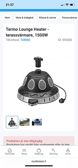 Elektrisk terassvärmare