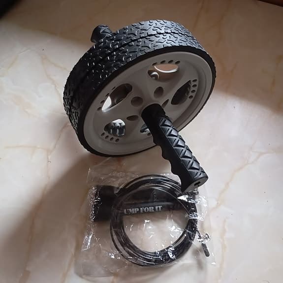 Hopprep Jump For It och maghjul träningsredskap svart