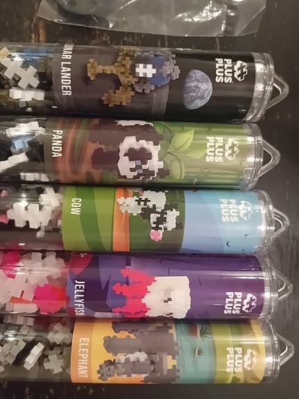Plus Plus byggset rör och tillbehör färgmix