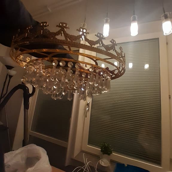 Lampor Kristallkrona och en kristall plafond