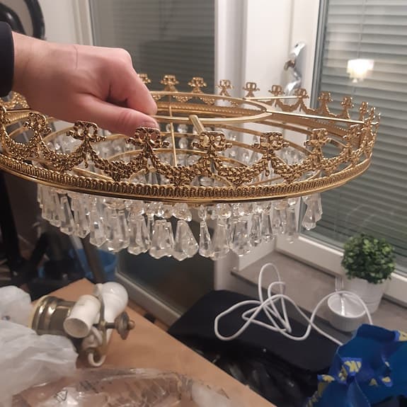 Lampor Kristallkrona och en kristall plafond