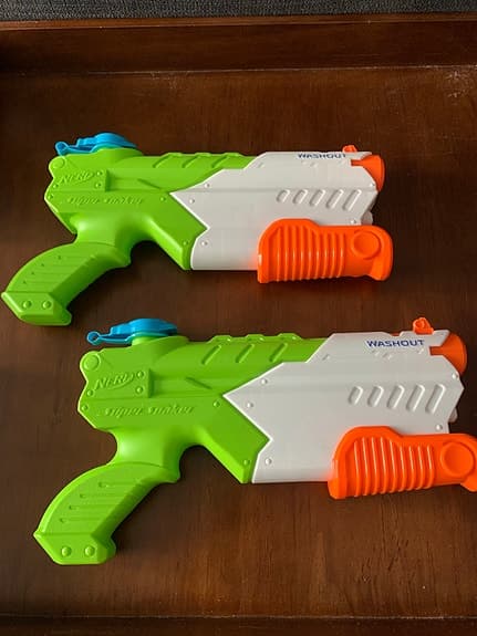 Nerf Super Soaker Washout vattenpistoler grön vit orange