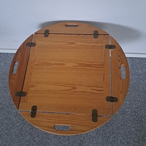 Butler tray bord / brickbord  i furu 1970-tal